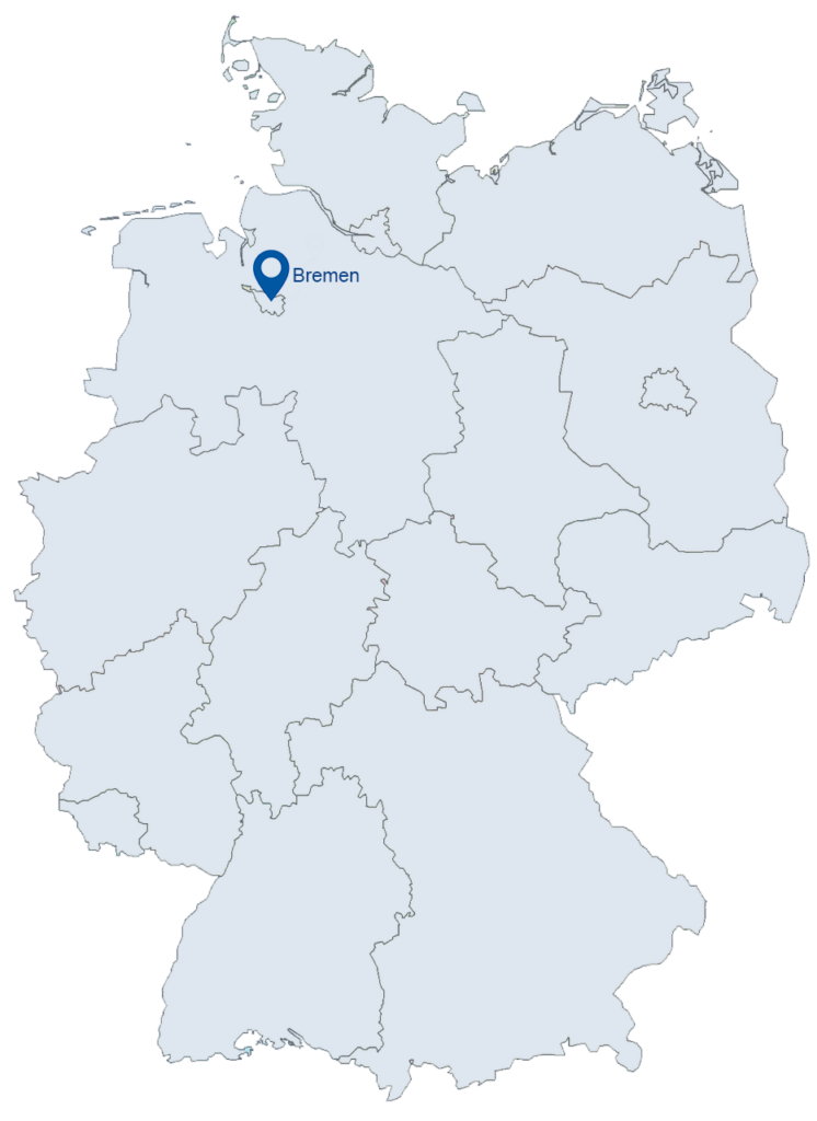 Deutschlandkarte mit den Standorten unseres Partners Hausmann+Haensgen